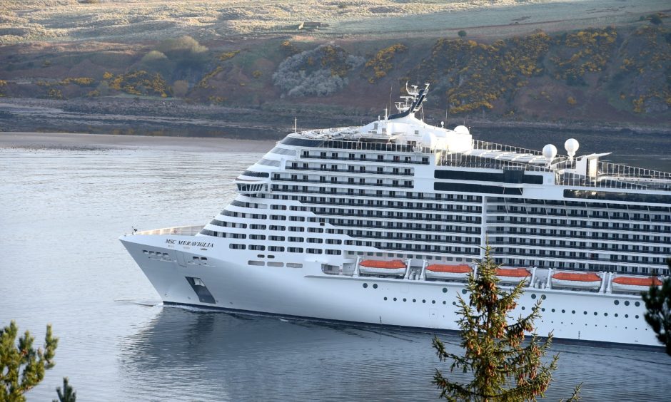 Cruise ship in Cromarty Firth. 