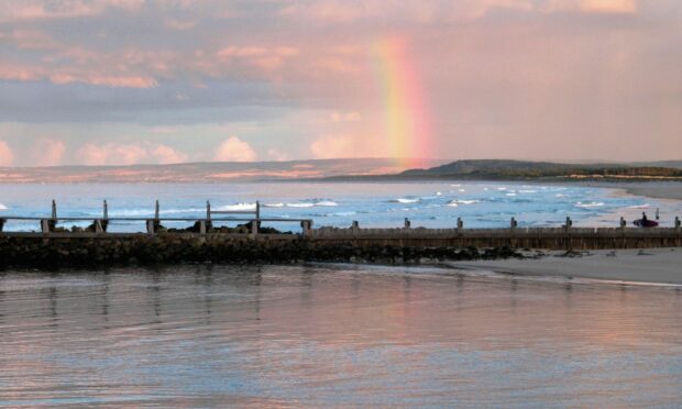 Spey Bay from Lossiemouth.