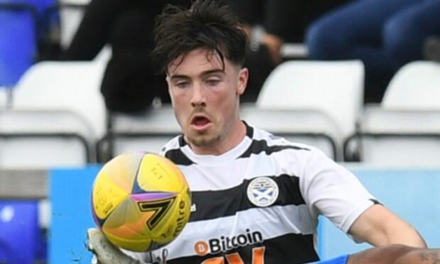 Michael Hewitt in action for Ayr United.