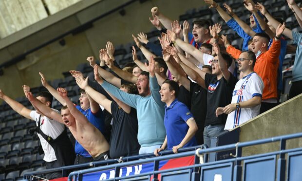 Inverness supporters see their team win at Kilmarnock last season.