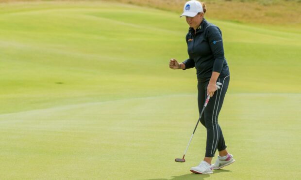 Michele Thomson on the golf course.