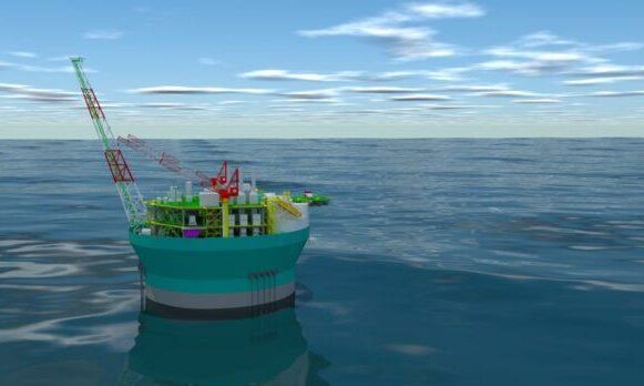 An artist's impression of the Cambo FPSO