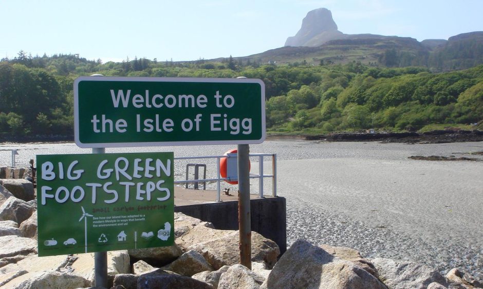 Eigg was the first Scottish island bought by the community in the 1990s.