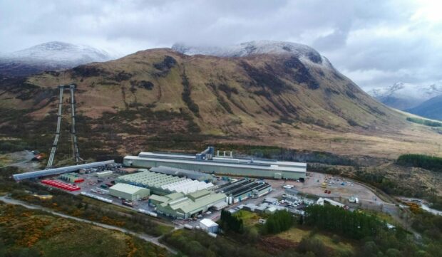 Lochaber smelter at the foot of Ben Nevis.