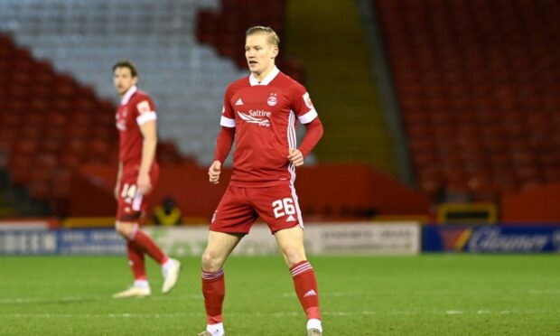 Aberdeen's Miko Virtanen on his debut. Picture by Darrell Benns