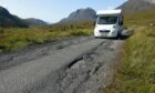 Motorists on the NC500 have to negotiate ever increasing potholes and crumbling roads (Photo: Sandy McCook)