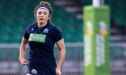 Emma Wassell in action on the rugby pitch for Scotland