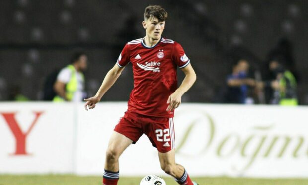 Calvin Ramsay in action for Aberdeen.