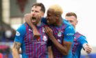 Kirk Broadfoot, left, led by example in his season at Inverness. Image: SNS Group