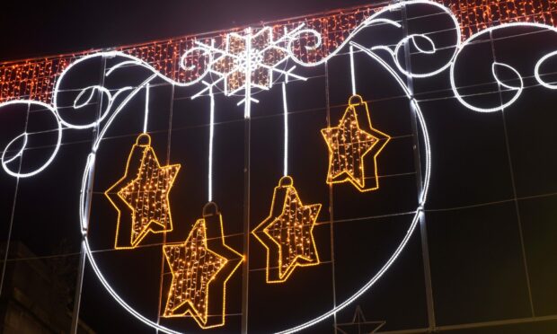 Christmas lights in Aberdeen. Image: Paul Glendell / DC Thomson.