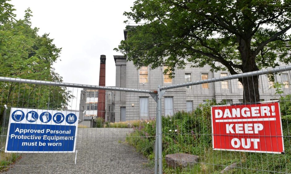 Pictured is a locator of the former Woolmanhill Hospital Aberdeen.