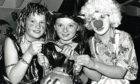 1987 - Eclectic costumes from Wendy Gemmell, Alison Kyle and Carolyn Bruce at the Aberdeenshire Cricket Club disco