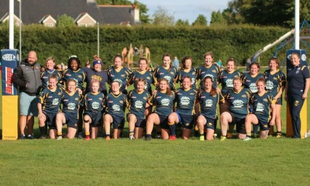 Garioch Ladies RFC team photo. Photo by Gareth Falls.