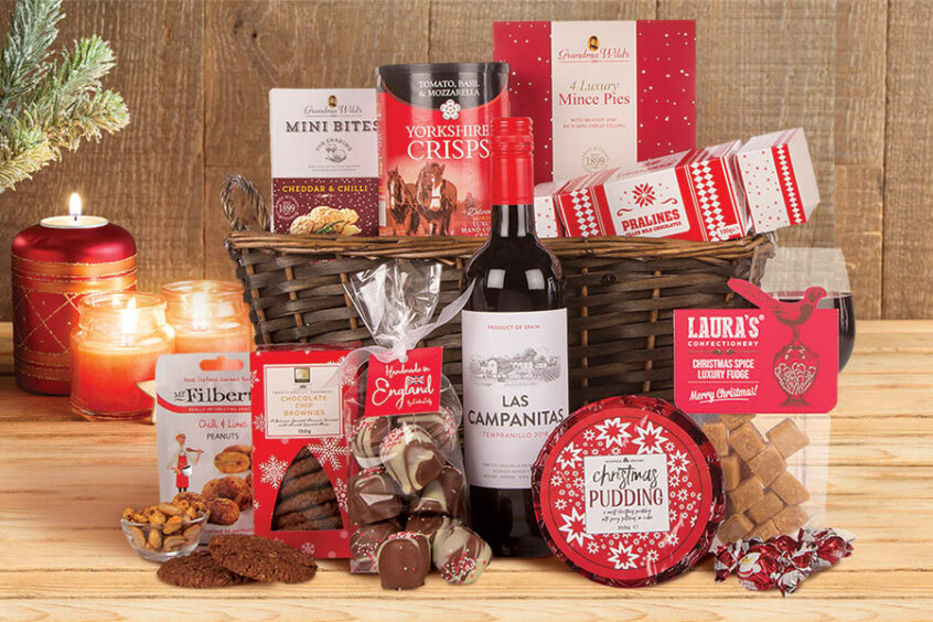 Browse a huge selection of Christmas hampers to try this year. Pictured: Season's Greetings Basket.