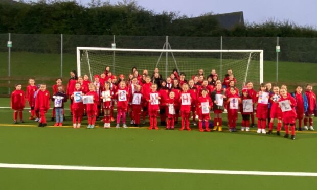 #ShecanSheWill: Formartine United Girls celebrate Scottish Women and Girls in Sport Week. Photo credit: Formartine United Girls