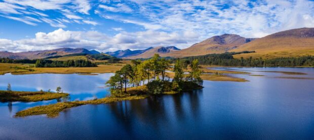 Loch Tulla in Argyll. Visit Argyll in Scotland with this map