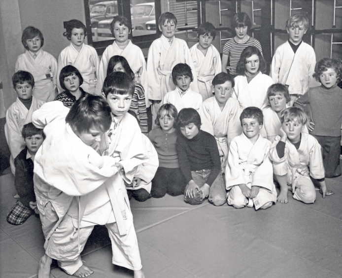 Westhill Judo Club holds a sponsored throw-in in Westhill Primary School to raise funds for mats