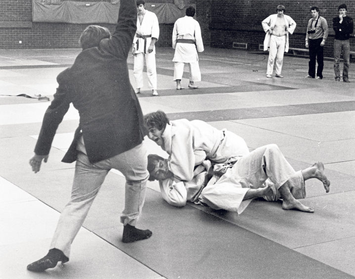 Action from the Scottish University Judo Championships at Aberdeen University