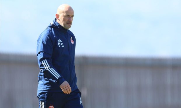 Aberdeen reserve team coach Paul Sheerin whilst in interim manager of the club.