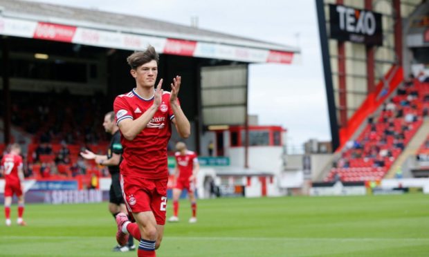 Aberdeen's Calvin Ramsay produced a man-of-the-match display against Dundee United.