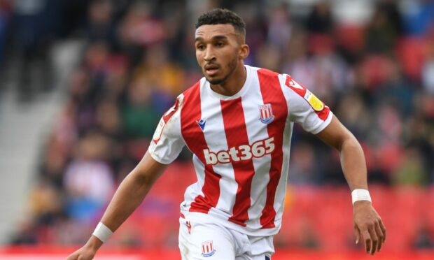 Jacob Brown in action for Stoke City.