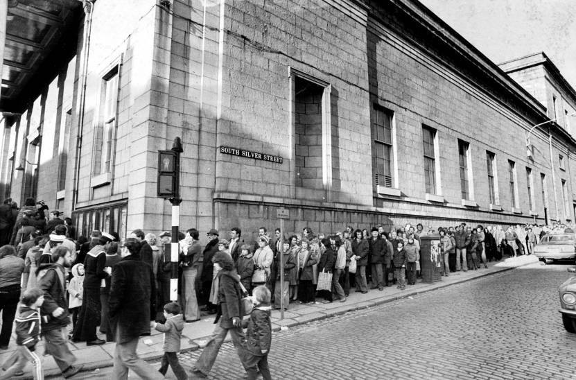 1979: Queues stretched back to Golden Square when the doors opened on Aberdeen's first ever library book sale.