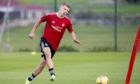 New signing  Jack Gurr during an Aberdeen training session at Cormack Park