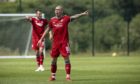 Aberdeen's Scott Brown in action in the 0-0 friendly draw with St Johnstone. Supplied by Newsline Media for Aberdeen FC