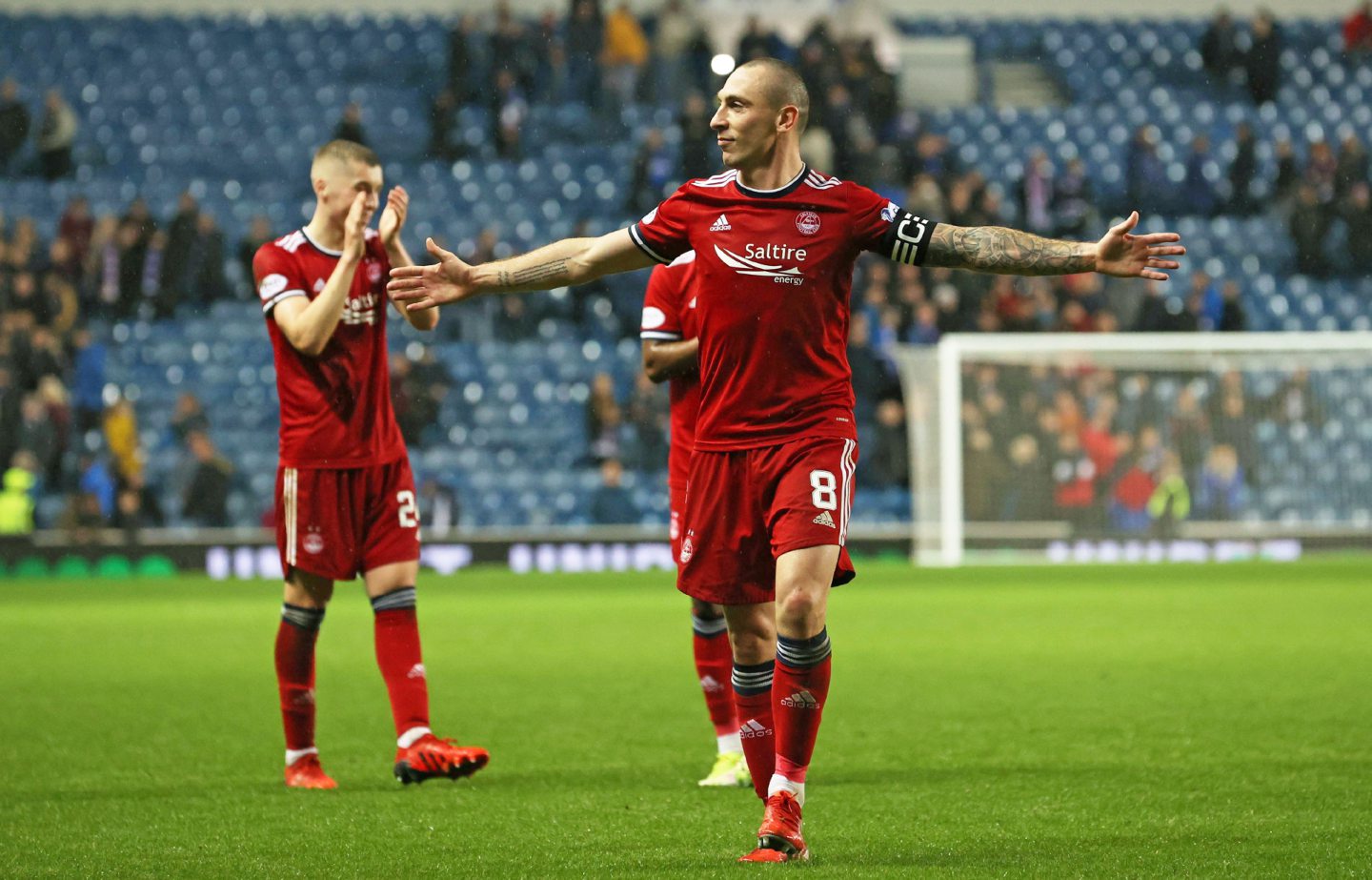 Aberdeen captain Scott Brown at full-time following Aberdeen's draw against Rangers.