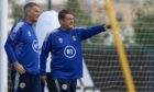 John Carver, right, and Chris Woods during Scotland National team's trainig session at La Finca Resort in Spain