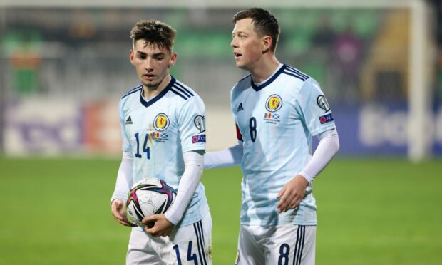 Callum McGregor, right, with Billy Gilmour