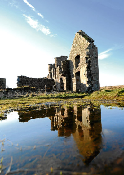 2012: Part of the remains of Slains Castle near Cruden Bay.