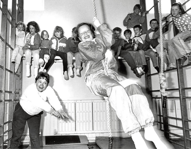1991: Leader Val Fowlie was seeking a successor to learn the ropes at Oldmeldrum Youth Club