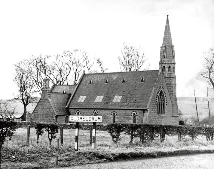 1968: St Matthew’s Episcopal Church in Oldmeldrum looks every inch the country parish..
