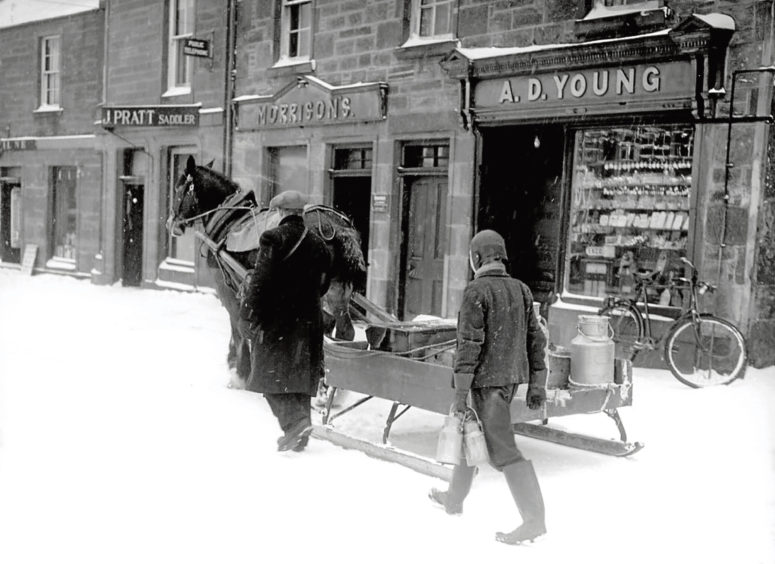 1950s: A hard winter led to a sledge being used to deliver milk.