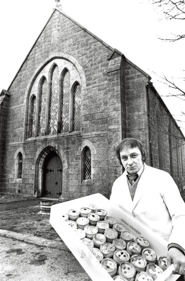 1981: Mr Michael Kindness, New Deer, outside the former Congregational church he has bought which he hopes to convert to a bakery."