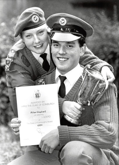 1992: Allan Urquart and Tracy Kilminster were flying high after picking up top awards from the air corps.