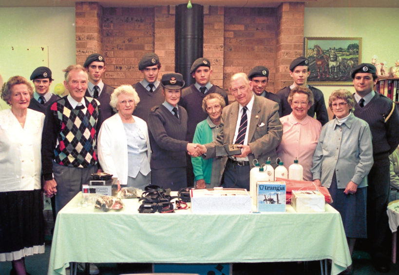 1996: Residents of Glebe Court housing complex in Portlethen handed over £320 worth of radio and camping equipment.