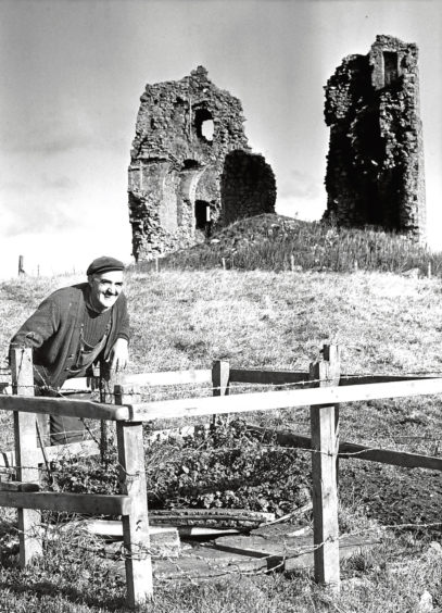1981: The ruins of Fedderate Castle, which is thought to have been erected between 1513 and 1570.