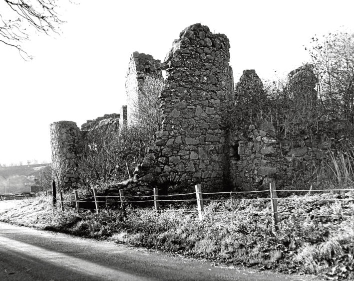 1964: The ruins of Inverugie Castle, near Peterhead, which was probably built in the late 16th or early 17th century.