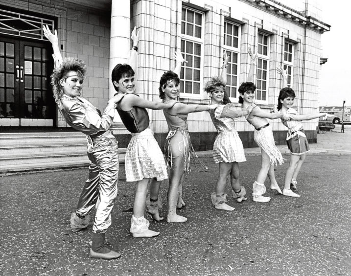1985: Peterhead Community Centre Disco-dance team. From left, Debra Watson, Fiona Anderson, Angela Grieve, Nicola Fraser, Julie Cruickshank, Diane Cowie.