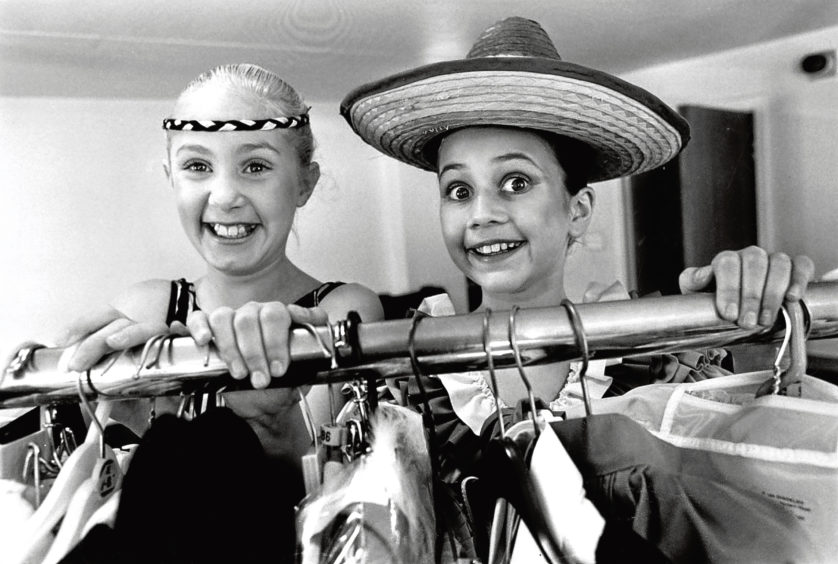 1990: Maree Paterson, left, and Ashley Sood at the annual Grampian Dance Festival.