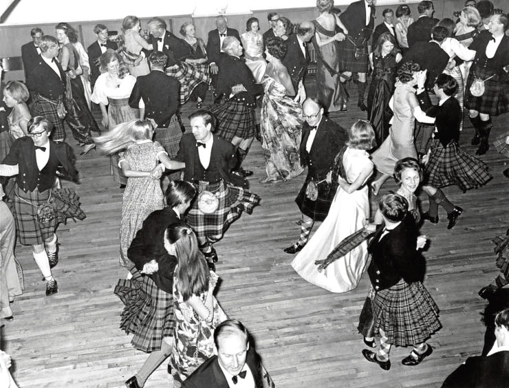 1968: Some of a company of more than 300 who took to the floor at the Donside Ball in Inverurie Town Hall.