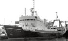 1972: The Scotia, a recently commissioned £130,000 fishery research vessel, berthed in Aberdeen’s harbour, just days before she was due to set out to scour the seas off west Greenland.