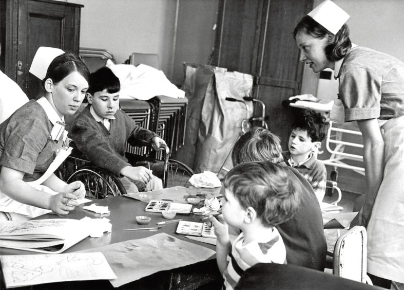 1969: Nurses and patients at Royal Aberdeen Children’s Hospital.