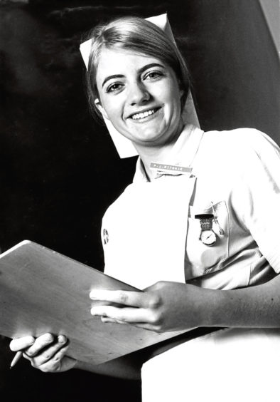 1971: Student nurse Pam Ritchie said she tried to make the festive season enjoyable for patients in hospital.