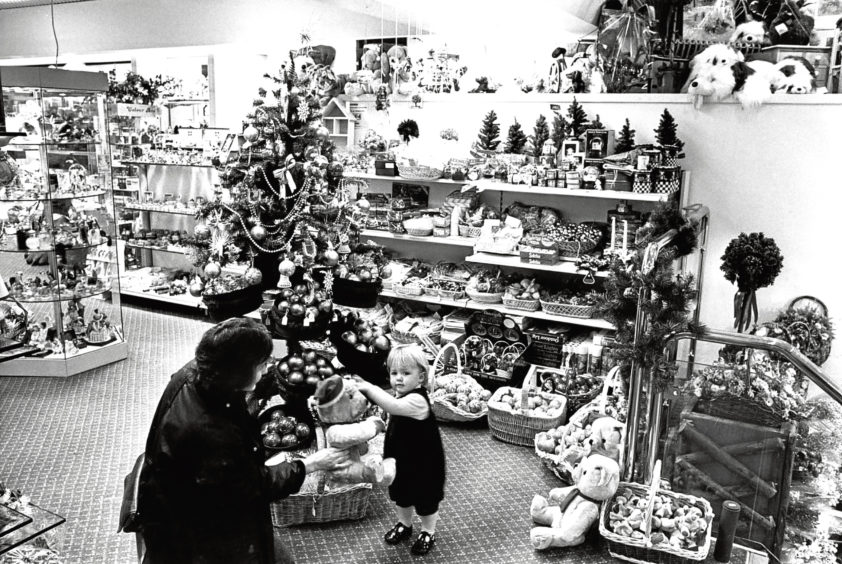 1989: 15-month-old Ailsa McHardy picks out her favourite teddy at Charles Michie’s Union Street branch.