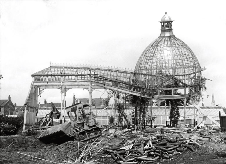 1969: The demolition of the old Winter Gardens.