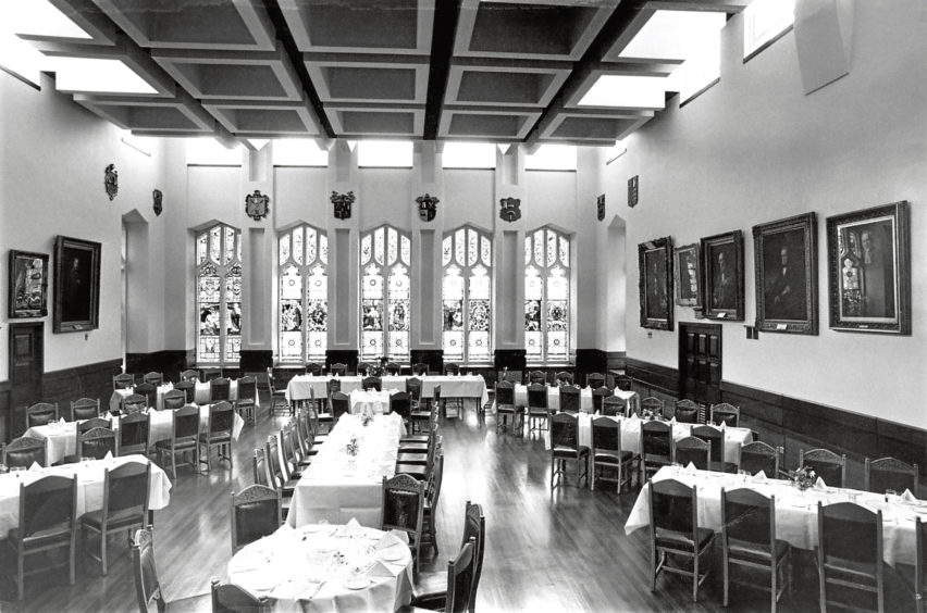 1974: Five stained glass windows from the Union Street address were moved to the new hall.