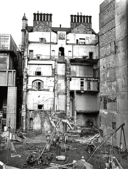 1979: Demolition at Trinity Hall’s former home on Union Street.